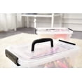 thumbnail image 4 of JUJIAJIA Caja/contenedores de almacenamiento transparente de 6 cuartos, contenedor de plástico con pestillos y tapa, paquete de 6, 4 of 5