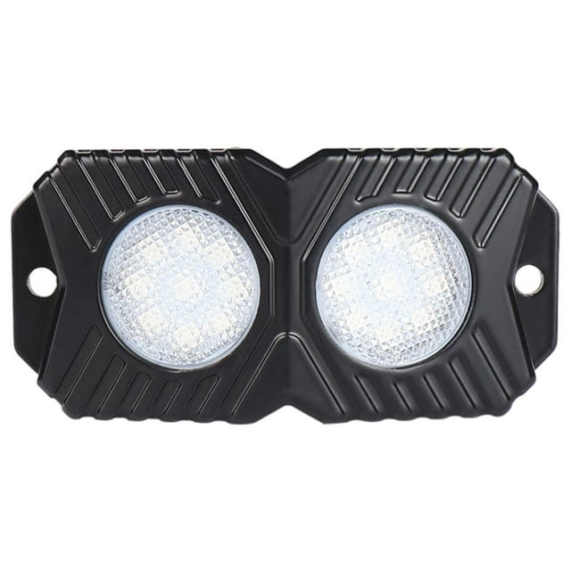 koolsoo Car LED Rock Lights White Light 4 Pod Waterproof Bluetooth Controller Wheel Well