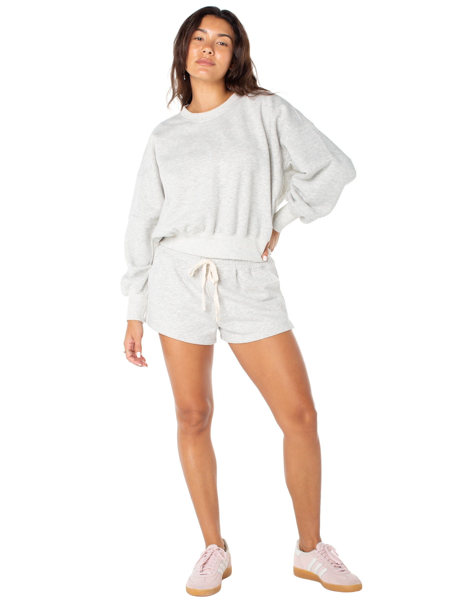 Celebrity Pink Women's and Women's Plus Oversized Boyfriend Sweatshirt, Sizes XS-4X