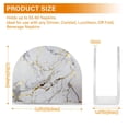 thumbnail image 3 of White and Gold Marble Acrylic Napkin Holder Clear Paper Tissue Dispenser Kitchen Dining Room Bathroom Party Hotel, 3 of 8