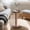 Walnut Brown, variant on Round Side Table with Solid Wood Leg, Small Drink Table for Small Spaces, Martini Table with Raised Edge, Pedestal Side Table for Living Room, Bedroom,Sofa and Couch (Walnut Brown)