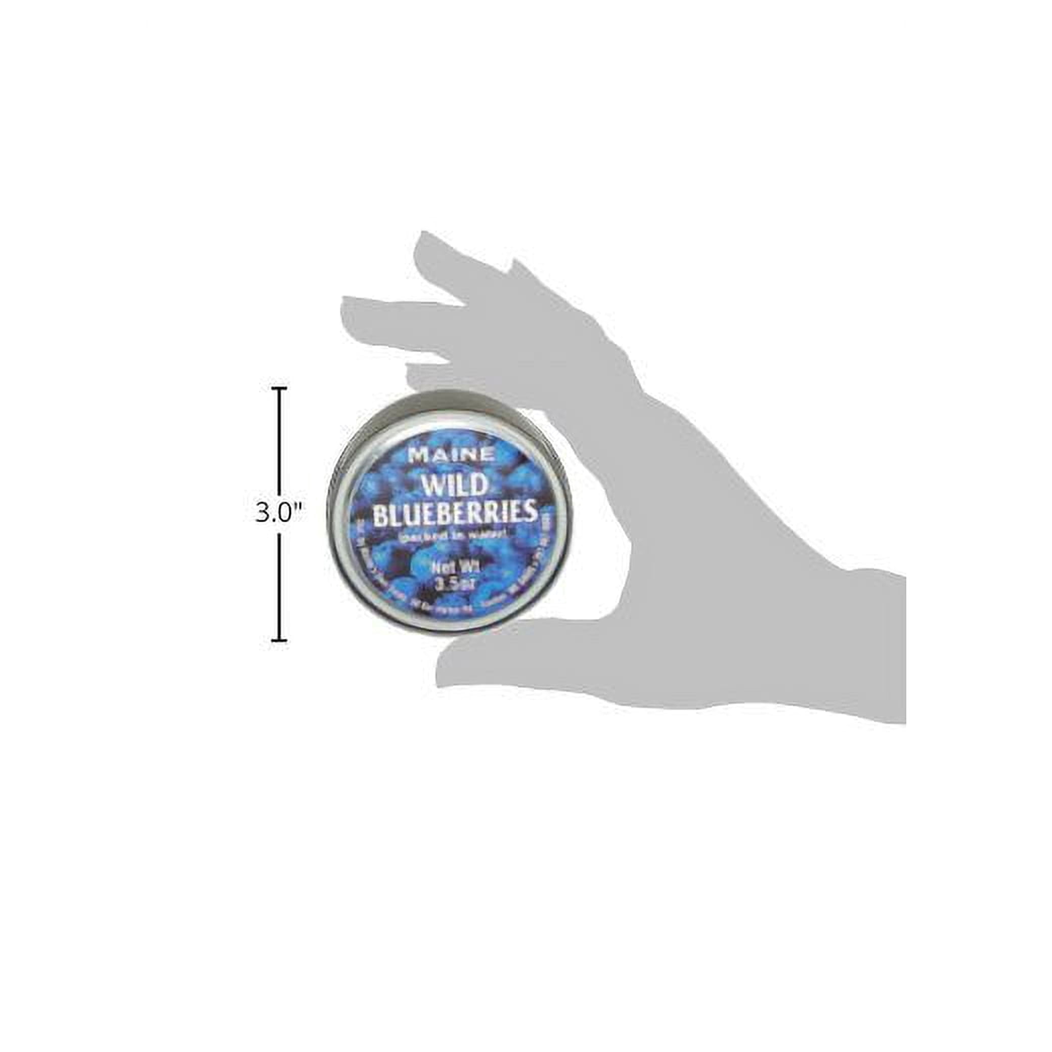 acdanc   Wild Maine Blueberries Packed in Water. 3.5-ounce can - Great for Baking in Muffins and Pancakes (6 Pack)