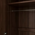 thumbnail image 5 of EUROCO Modern 67.3” Armoire Wardrobe, 2 Door Cabinet Storage Closet with Clothing Rod and Shelves, 3-Tier Shelf, Espresso, 5 of 11
