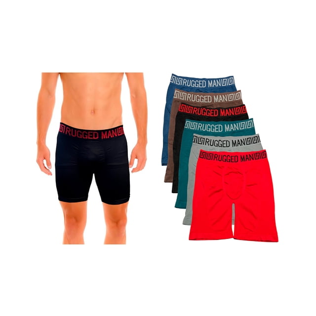Boxer Largo Biker Microfibra Hombre, Paquete De 6 Pzas