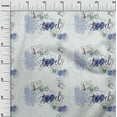 thumbnail image 2 of oneOone Polyester Lycra Lavender Blue Fabric Stamps & Direction Compass Travel Sewing Craft Projects Fabric Prints By Yard 56 Inch Wide, 2 of 4