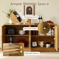 thumbnail image 3 of Rumiiro Modern 67'' Sideboard Buffet Cabinet with Storage, 4 Arched Doors, 2 Adjustable Shelves, Wood, 3 of 8
