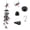 A003- Clear (Dragonfly), variant on Outdoor Wind Chimes, Black Wind Chime, Metal Wind Chimes, Wind Chimes for Outside, 39X5 Inch 1Pc Bird Wind Chime with Colorful Butterfly Accents, Metal Tubes and Hanging Hook for