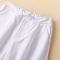 thumbnail image 6 of WIZUTIZ Bermuda Shorts for Women Long Wide Leg Leisure Sports Baggy Shorts High Waist Solid Trousers Knee-Length with Pockets Pleated Trousers for Ladies Fitness Travel White Linen, 6 of 6