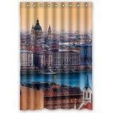 Hungarian Water - GreenDecor Beautiful View Budapest Hungary Waterproof Shower Curtain Set with Hooks Bathroom Accessories Size 48x72 inches