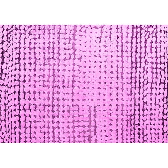 Ahgly Company Indoor Rectangle Solid Pink Modern Area Rugs, 3' x 5'