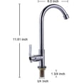 thumbnail image 3 of Robinet d'Évier à Eau Froide Poignée Unique un Trou Montage sur Plateau en Acier Inoxydable, 3 of 5