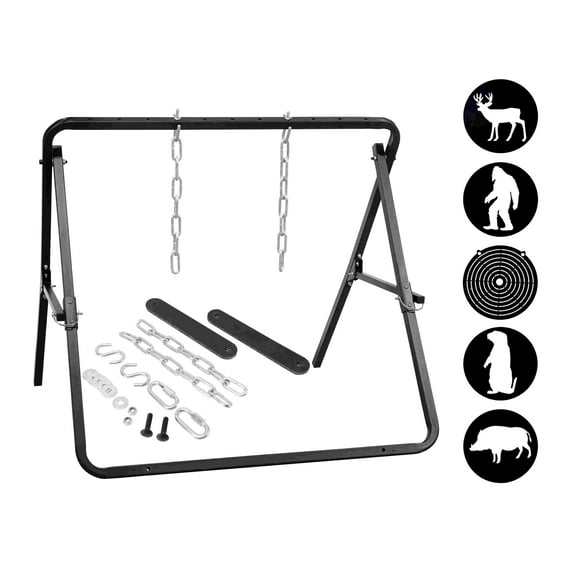 Universal Shooting Target Stand with Rubber Strap Target Hanging Set & 5-Piece 10" Magnetic Stencil Set