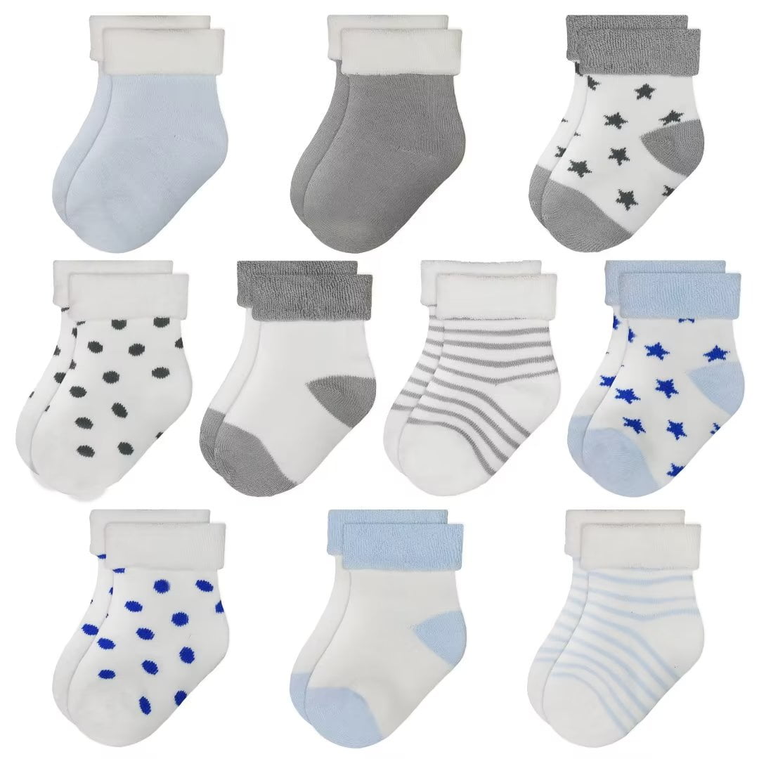 Baby Boys Socks Thick Terry Socks, 10 pairs (03years old) for Infant