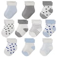 thumbnail image 1 of Baby Boys Socks Thick Terry Socks, 10 pairs (0-3years old) for Infant Toddler Boys Girls, Cute Warm Ankle Crew Socks Set, 1 of 5