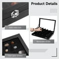 thumbnail image 4 of Caja de colección Rock, vitrina de roca de 36 rejillas para coleccionables, soporte organizador de almacenamiento de colección Rock, vitrina de joyería de PU Rock, vitrina de colección Rock, 4 of 6