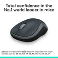thumbnail image 6 of Logitech M185 Wireless Mouse, 2.4GHz with USB Mini Receiver, 12-Month Battery Life, 1000 DPI Optical Tracking, Ambidextrous, Swift Gray, 6 of 13