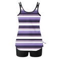 thumbnail image 4 of Trajes de baño tankini para mujer Trajes de baño de dos piezas con espalda de tiras y estampado conservador para mujer Traje de baño de dos piezas para mujer, 4 of 5