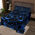 thumbnail image 2 of Erosebridal Gradient Gamepads Quilt Sets for Queen Size Bed,Video Game Bed Set,Abstract Geometric Coverlet Set Queen,Breathable Gamer Room Decor,3-Piece, 2 of 5