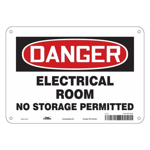 Condor Safety Sign,7 inx10 in,Polyethylene 475T20