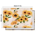 thumbnail image 6 of Leaf Newspaper Text Sunflower Pattern Summer Placemats Table Placemats Set Of 4-Linen Kitchen Washable Placemats Table Mats 11.8"x17.7" Non-Slip Heat Resistant, 6 of 6