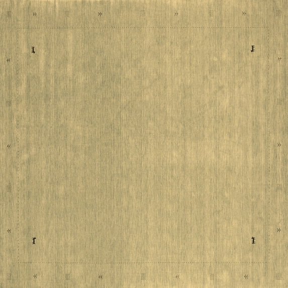 Ahgly Company Indoor Square Abstract Brown Contemporary Area Rugs, 5' Square