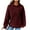 Wine, variant on VANLOFE Long Sleeve Warm Color Solid Women's Sweater for Winter All-match Winter Hoodie for Women Daily Hoodie Clean Without Printing Sweater S Black