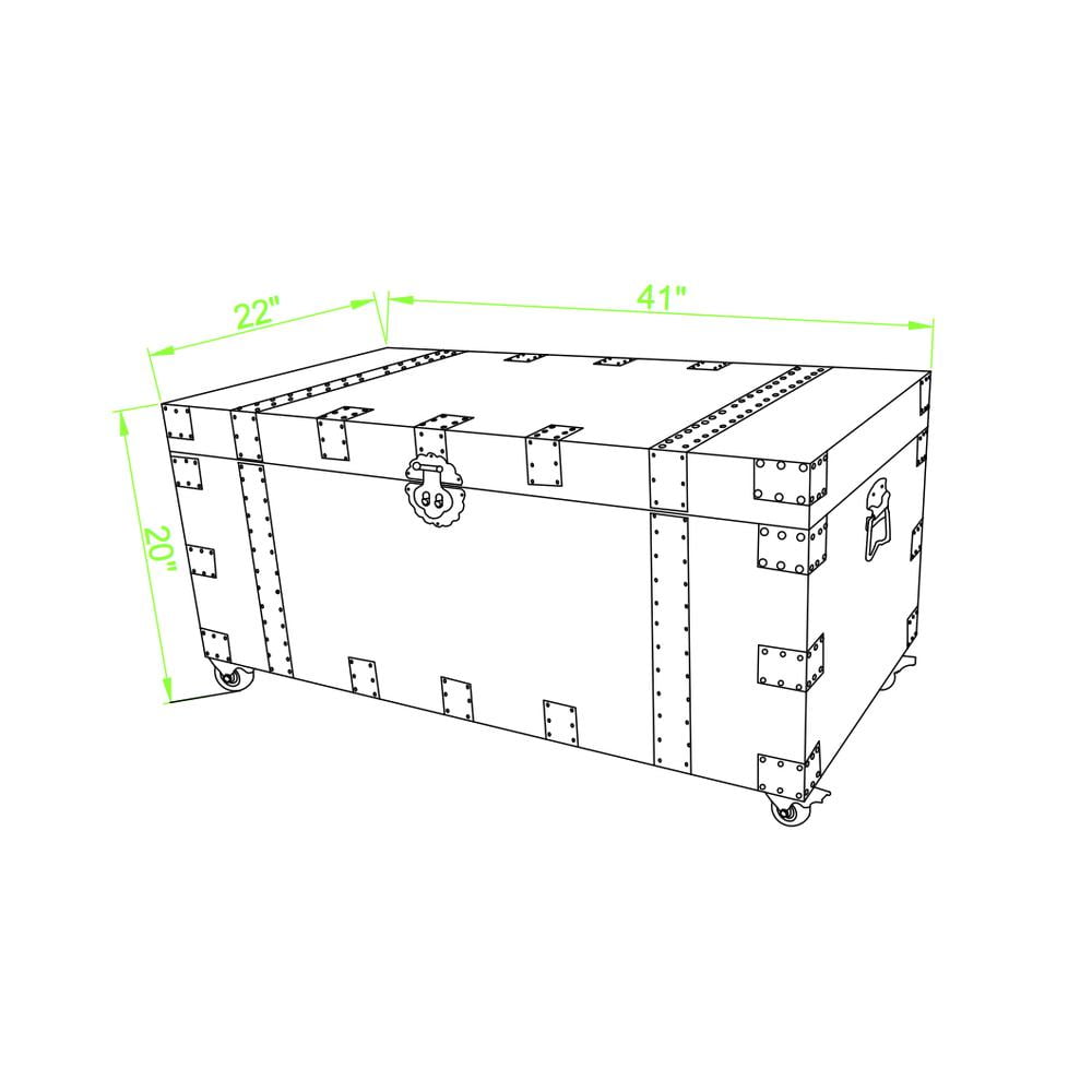 Creative Images Trunk Coffee Table With Reclaim Wood And Black Meta