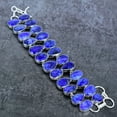 thumbnail image 2 of Sapphire(Simulated) Gemstone 925 Sterling Silver Bracelet 7-8", 2 of 2