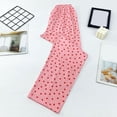 thumbnail image 2 of Bixock Pajamas Pants for Women Loungewear Pants Sleep Pant Graphic Print Full Length Wide Leg Elastic Waist Loose Stretch Breathable Casual Indoor Bottom Women Clothings, 2 of 3