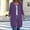 Purple, variant on FDGIU Women's Oversized Zip Up Long Hoodie - Lightweight Fleece Long Tunic Jacket with Pockets, Winter Warm Cozy Sweatshirt