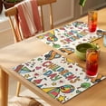 thumbnail image 4 of Beige Children's Day Placemats Set of 8 Car Tree Stars Modern Abstract Art Cartoon Place Mats Indoor Wipeable Table Mats Washable Dining Table Placemats for Kitchen Holiday Party Decor 13x19 Inch, 4 of 9