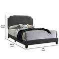 thumbnail image 5 of Fabric Upholstered Wooden Eastern King Size with Nailhead Trims Gray - Saltoro Sherpi, 5 of 5