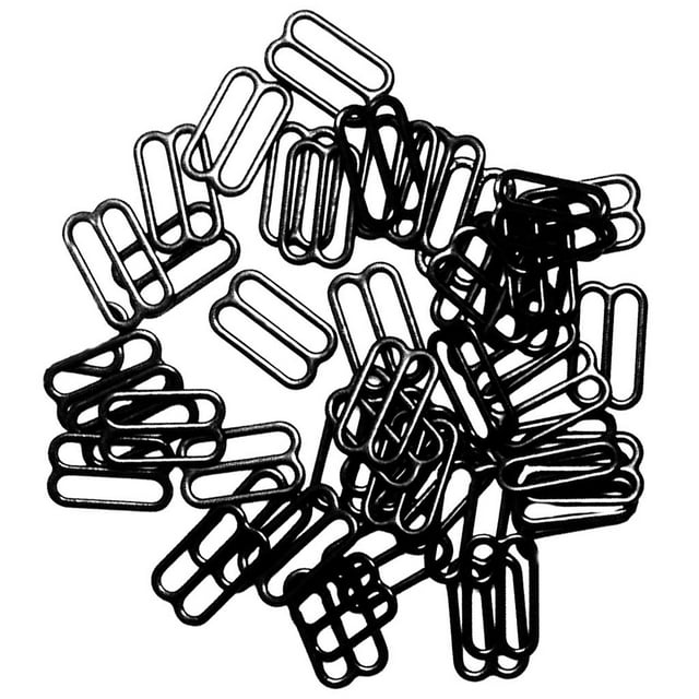 100x Hardware Sewing Clip 20mm For Bra Straps 24mmx20mm Slider