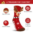 thumbnail image 2 of Funny Reindeer Christmas Socks for Men Women Teens Boys - Holiday Novelty Fun Crew Funky Cute Crazy Silly 3D  Animal Cartoon Sock Gift - Secret Santa Xmas Christmas Gag Gifts Ideas Stocking Stuffers, 2 of 5