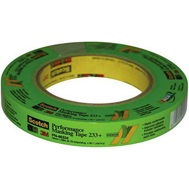 Scotch Performance Green Masking Tape (233+): 1/8 in. x 60