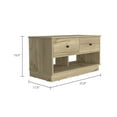 thumbnail image 4 of Knubmt Storage Bench with 2 Shelf and 2 Drawer, Wood Shoes Storage Ottoman for Home Living Room, Light Brown, 4 of 7
