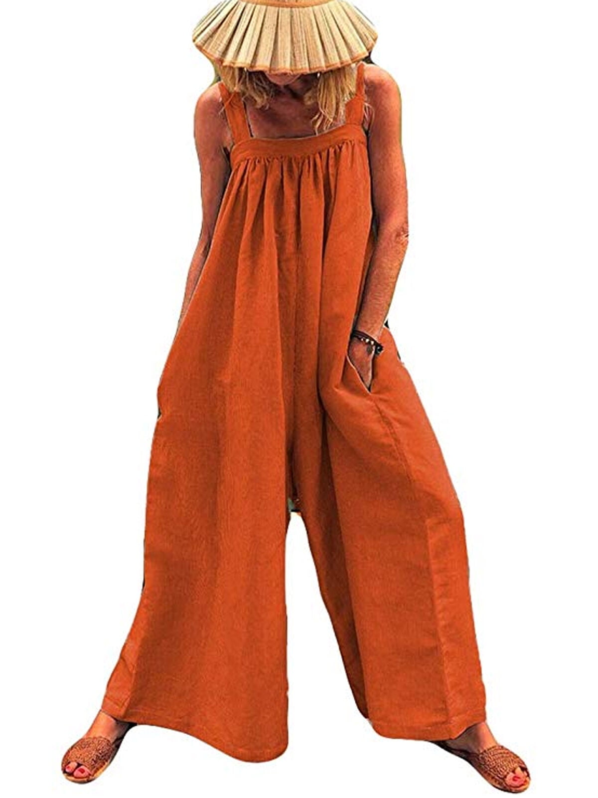 orange dungarees womens