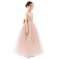 thumbnail image 3 of Ekidsbridal Satin Backless Tulle Communion Baptism Dresses for Flower Girls Toddlers Ceremonial Gowns 722 4, 3 of 6
