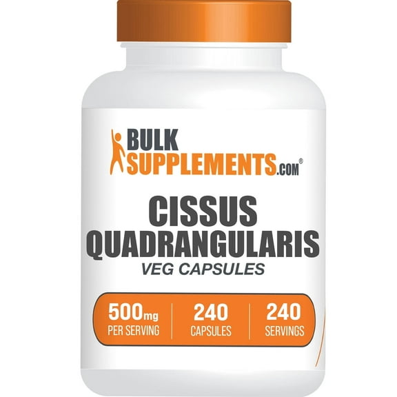 BulkSupplements Cissus Quadrangularis Extract Capsules - Vegan, 500mg per Serving (240 Capsules - 240 Servings)