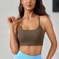 thumbnail image 3 of Mujeres de color sólido cuatro filas ajustable inalámbrico sujetador doble hombro yoga deportes sujetador a prueba de choques, ejercicio deportes sujetadores para mujeres, 3 of 6