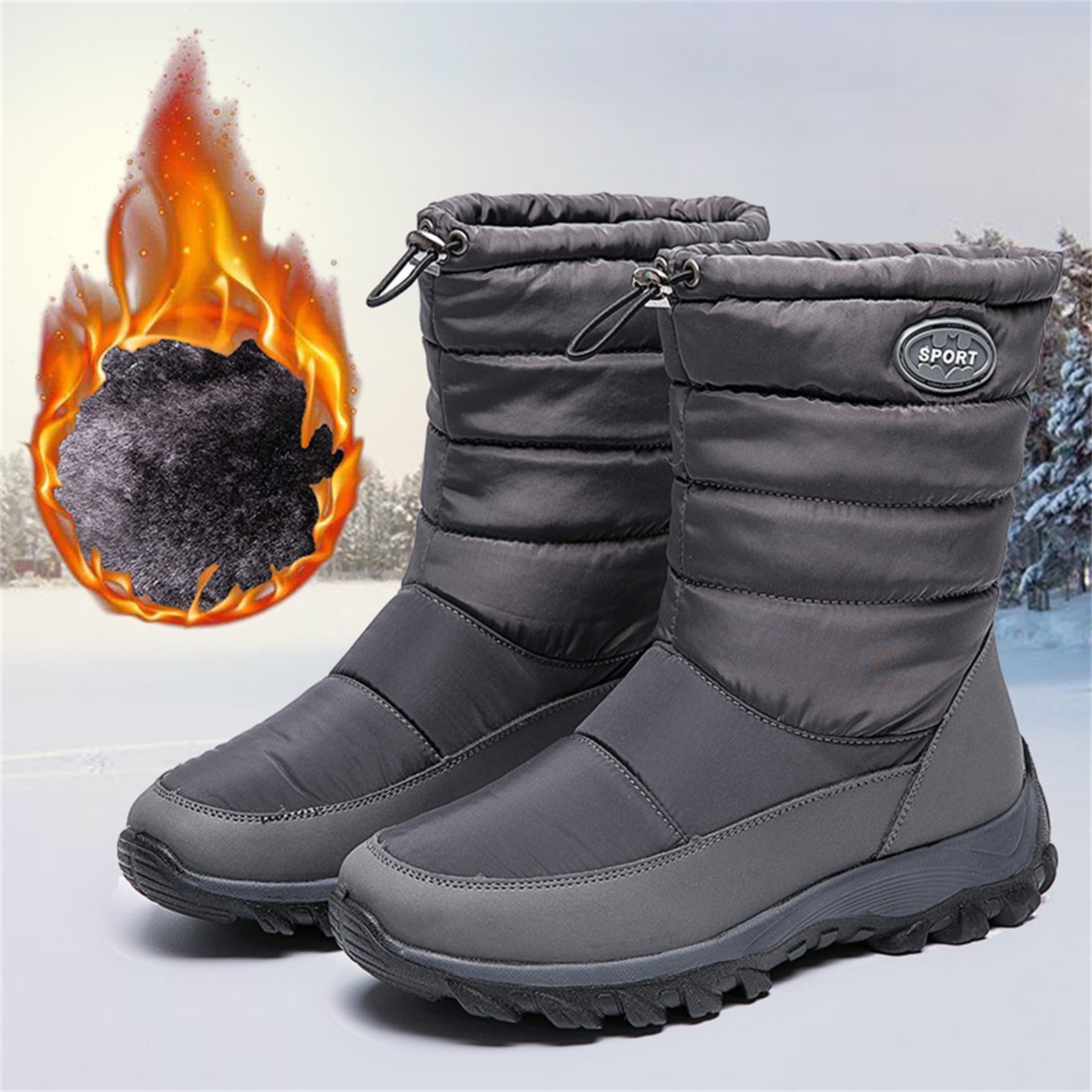 Snow Boots Women Winter Plus Velvet Warm Short Boots Cotton Shoes ...