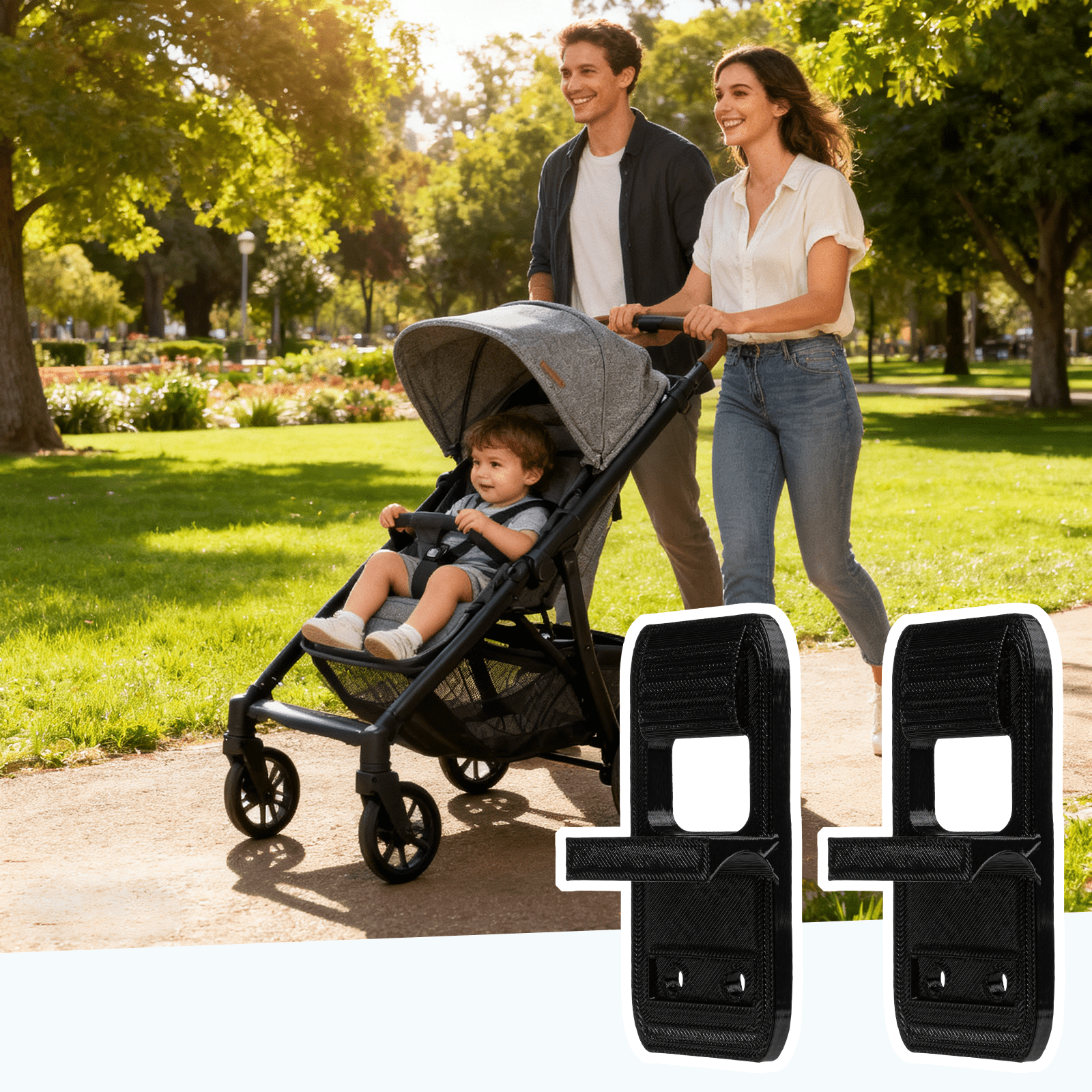 Stroller Replacement Latch Compatible with UPPAbaby Vista V1/V2 Strollers - Easy Install, Durable Plastic - Fix Broken or Lost Latch 2pc