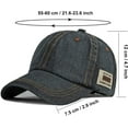 thumbnail image 2 of Vintage Distressed Jean Hat, Light Acid Washed Denim, Adjustable Clip for Universal Fit, 2 of 5