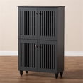 thumbnail image 5 of Bowery Hill 4-Door Wood Entryway Shoe Cabinet in Dark Gray, 5 of 10