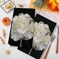 thumbnail image 3 of Flower Black Kitchen Towels Set of 3, Gold White Abstract Floral Aesthetic Soft Microfiber Dish Towels, Absorbent Quick-Dry Washable Dishcloths for Kitchen Cleaning, Drying Dishes, 18x28 Inches, 3 of 9