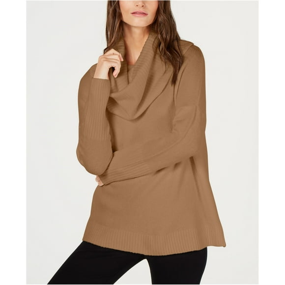 French Connection Womens Solid Pullover Sweater, Brown, X-Small