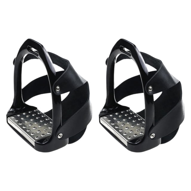 Estribos Para Adultos De 2 Uds., Estribos De Caballo Resistentes Para Silla Ecuestre Al Aire Libre, Color Negro