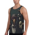 thumbnail image 2 of Logiee Stylish Avian Gathering Print Men's Workout Tank Top,Quick Dry Workout Tank Top,Gym Muscle Tee,Fitness Bodybuilding Sleeveless T Shirt-XX-Large, 2 of 7