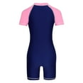 YONGHS Kids UPF 50+ Rash Guard Swimsuit Girls Boys Short Sleeve Boyleg