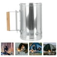 thumbnail image 1 of SHOWERORO 1Set Silver Chimney Starter for Camping and Grilling Events, 1 of 6